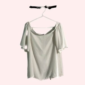 White Off the Shoulder Blouse